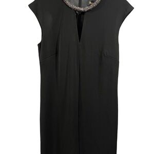 Laundry By Shelli Segal Black Dress with Embellished Collar